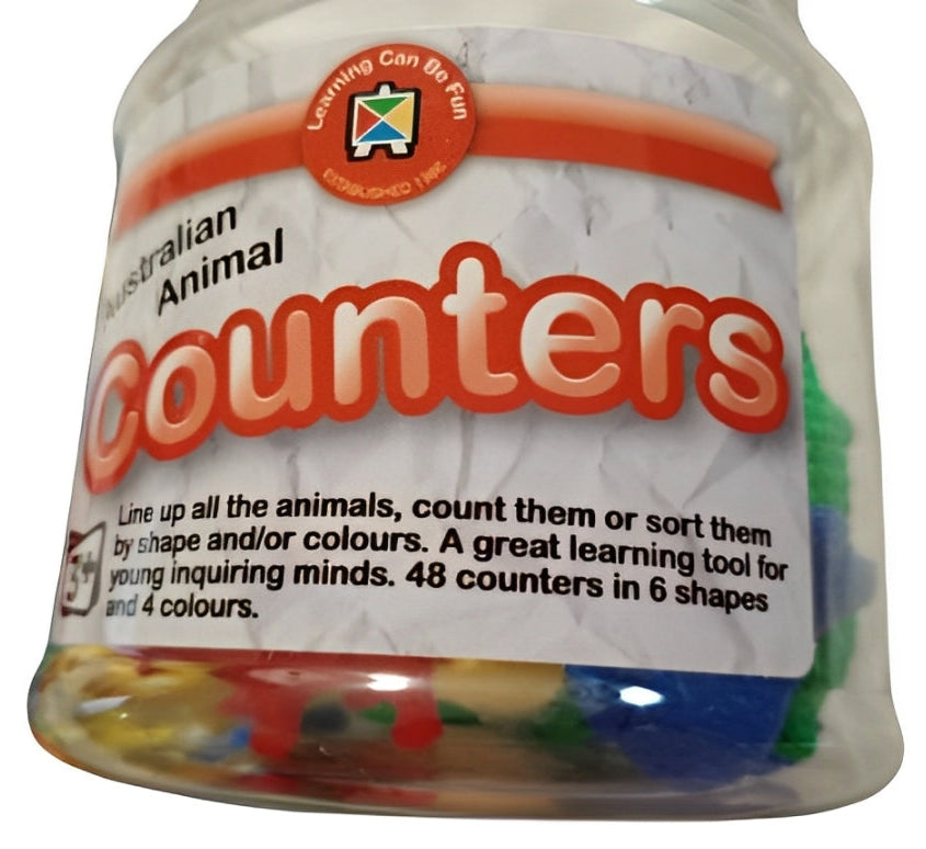 Australian Animal Counters Jar of 48