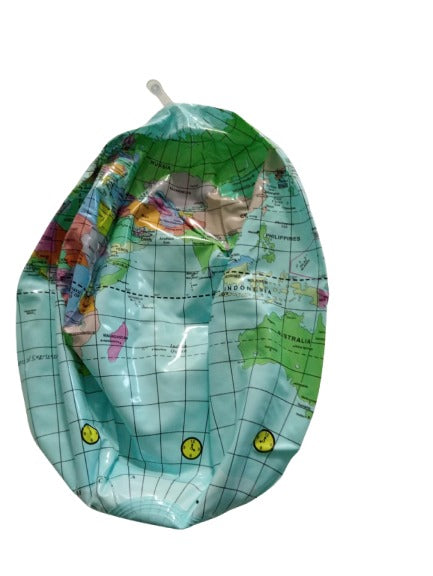 Inflatable World Globe 27cm Inflated