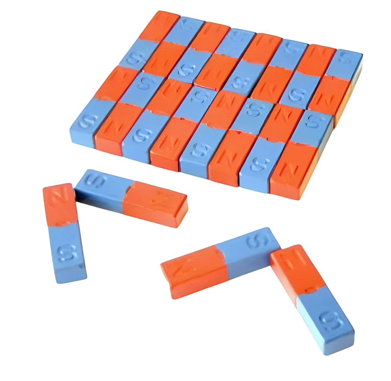 Bar Magnets Set of 2 Science Resource Measure 15 x 10 x 50mm