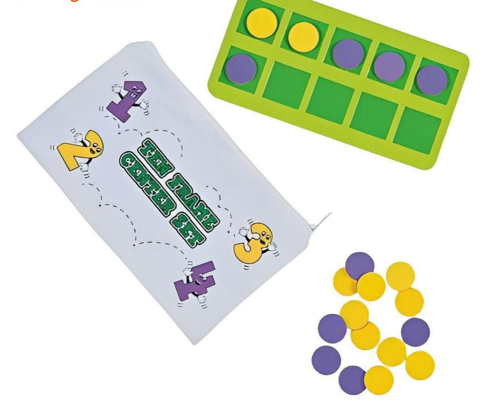 Ten Frame and 2 x Sets Foam Counters-Schooling at Home