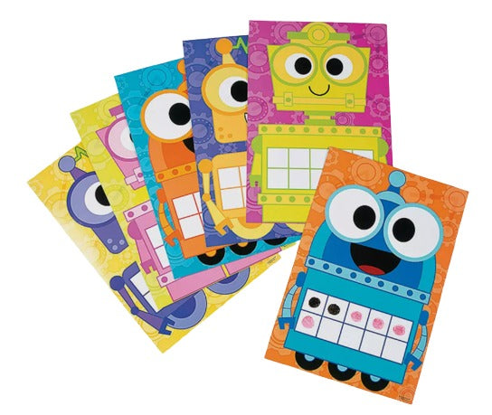 Ten Frame Robots: Roll, Count, and Add Set of 6