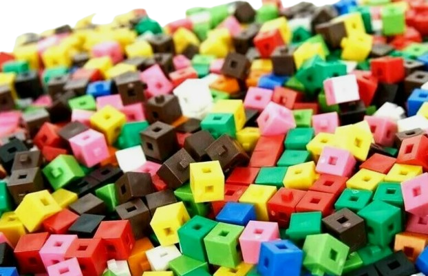 Cubes 1cm Interlocking x 100 Kids Activity Counting, Constructing and Patterns