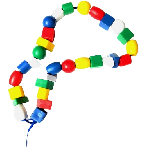 Threading Beads 3D Solids 27 Large Beads 2cm & Thread